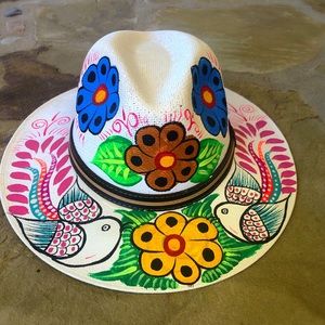 NEW Painted Straw Hat